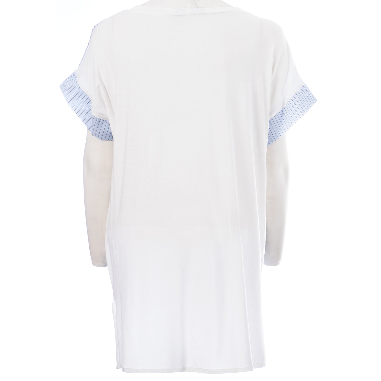 tunic dif fabric stripe/lace ss.24.se.018