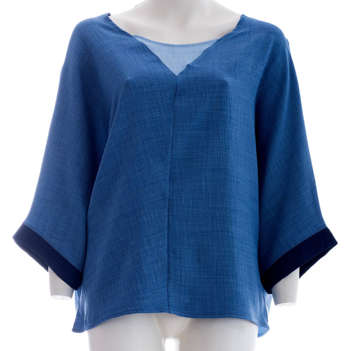 Tricolor Elegance: Seva's Comfortable Blouse ss.24.se.045