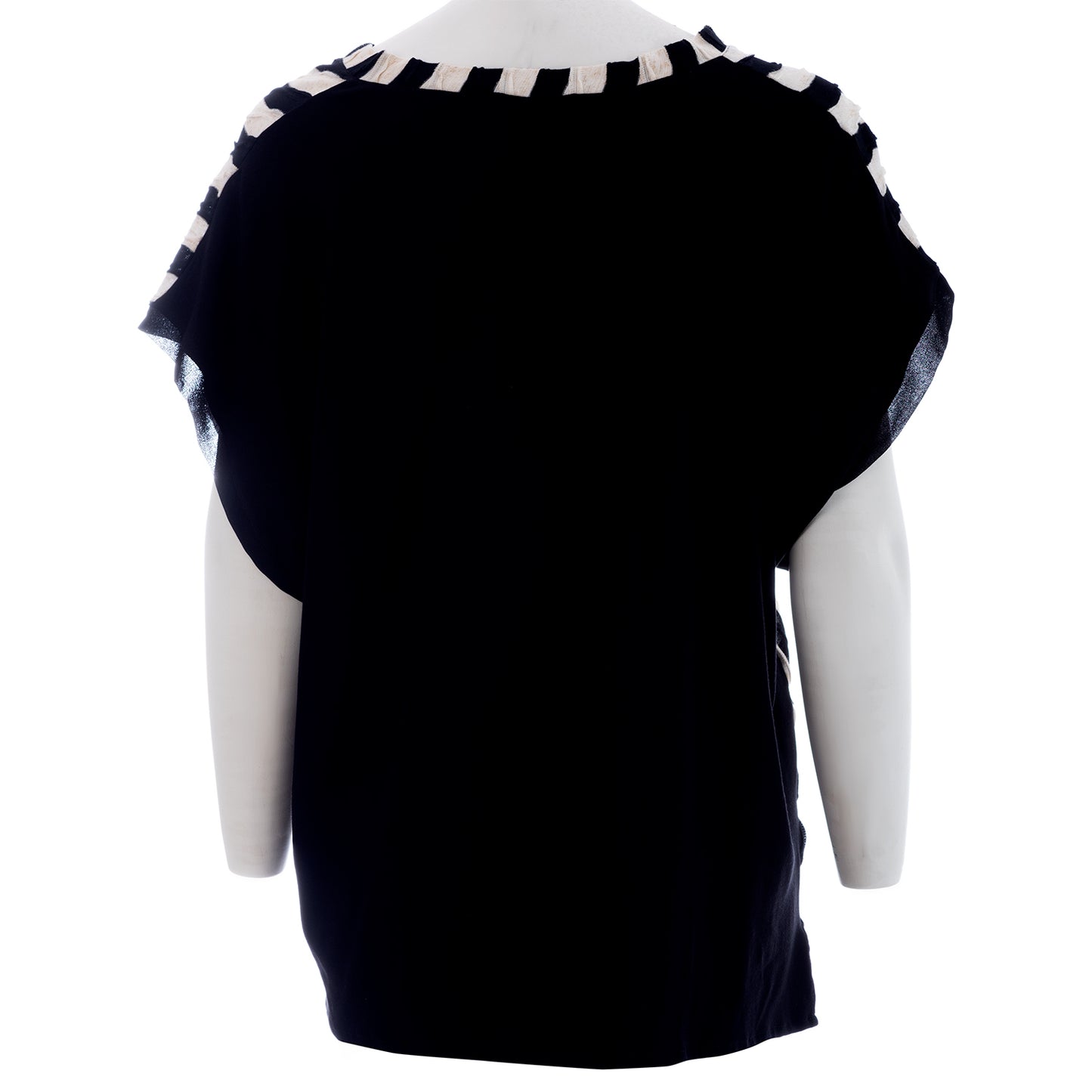Dynamic Lines: Seva's Asymmetrical Striped Blouse ss.24.se.069