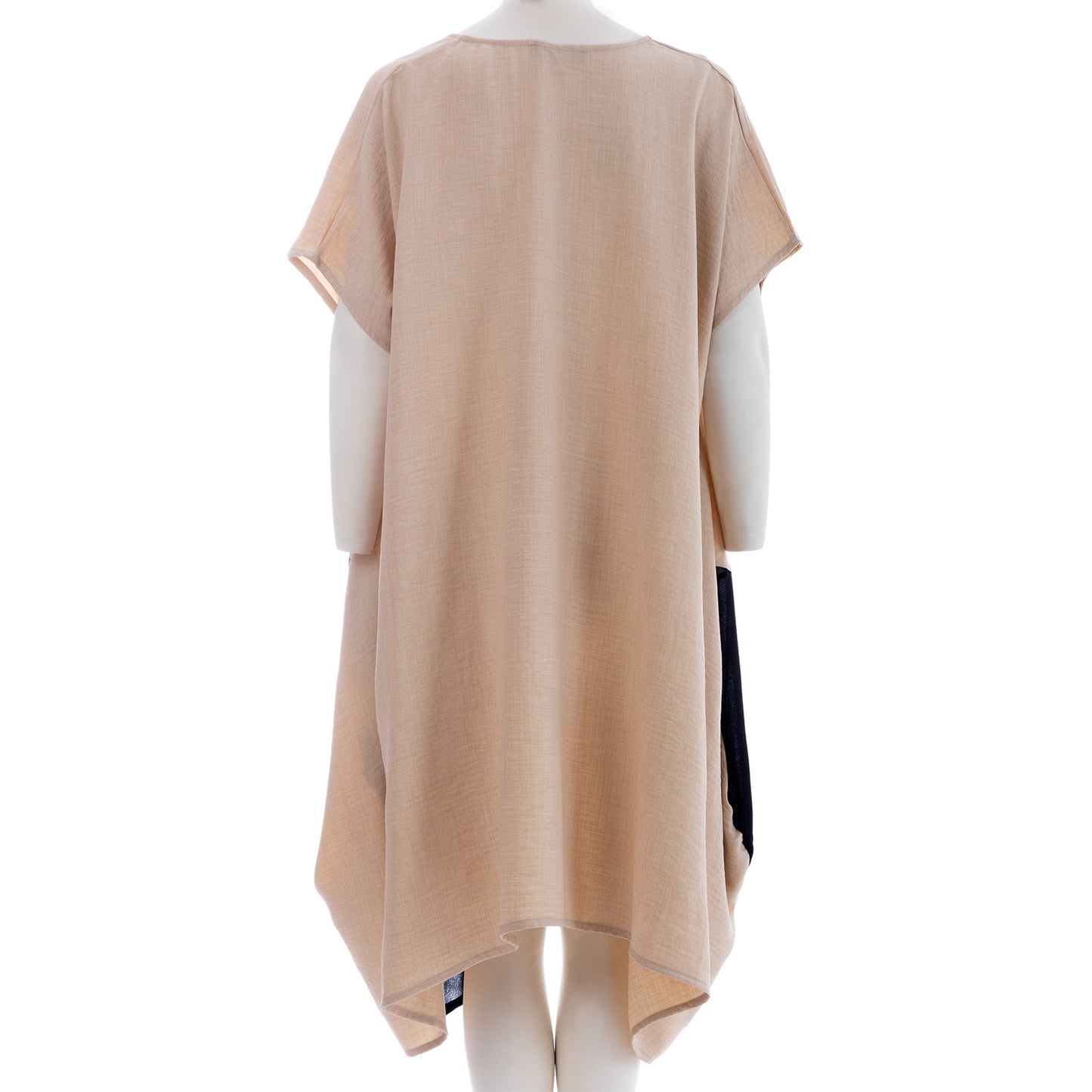 Duo Harmony: Seva's Long Asymmetric Two-Tone Tunic ss.24.se.084