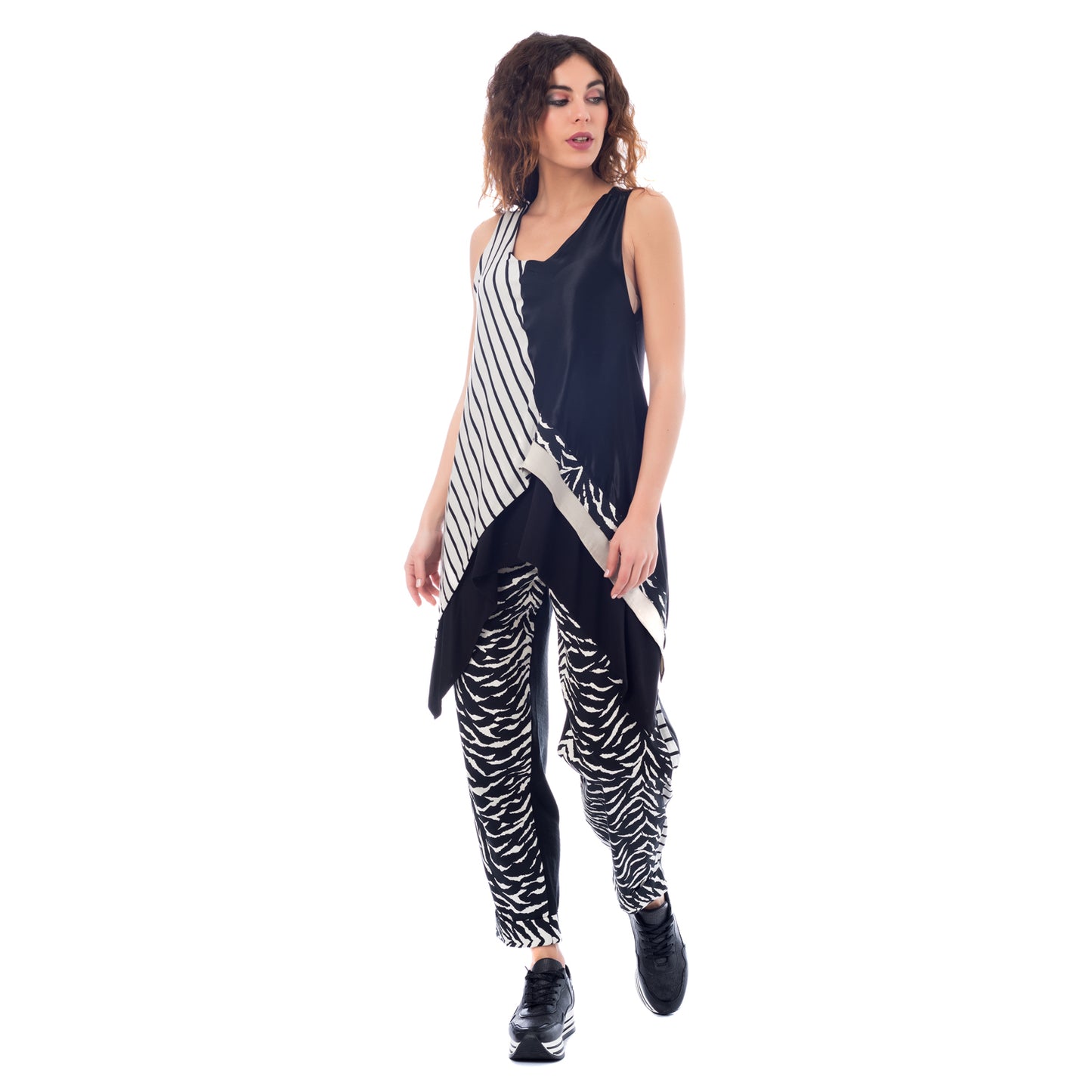 Seva's Striped Asymmetric Tunic ss.24.se.121