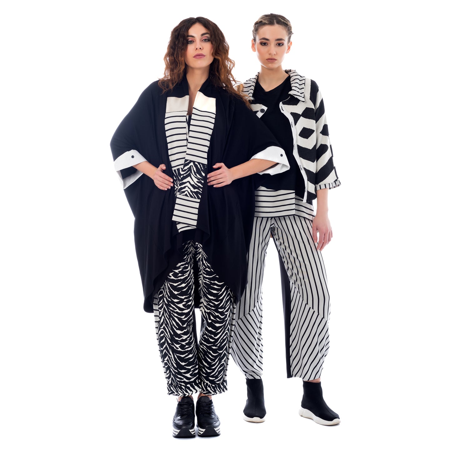 Sophisticated Stripes: Seva's Elegant Striped Jacket ss.24.se.120