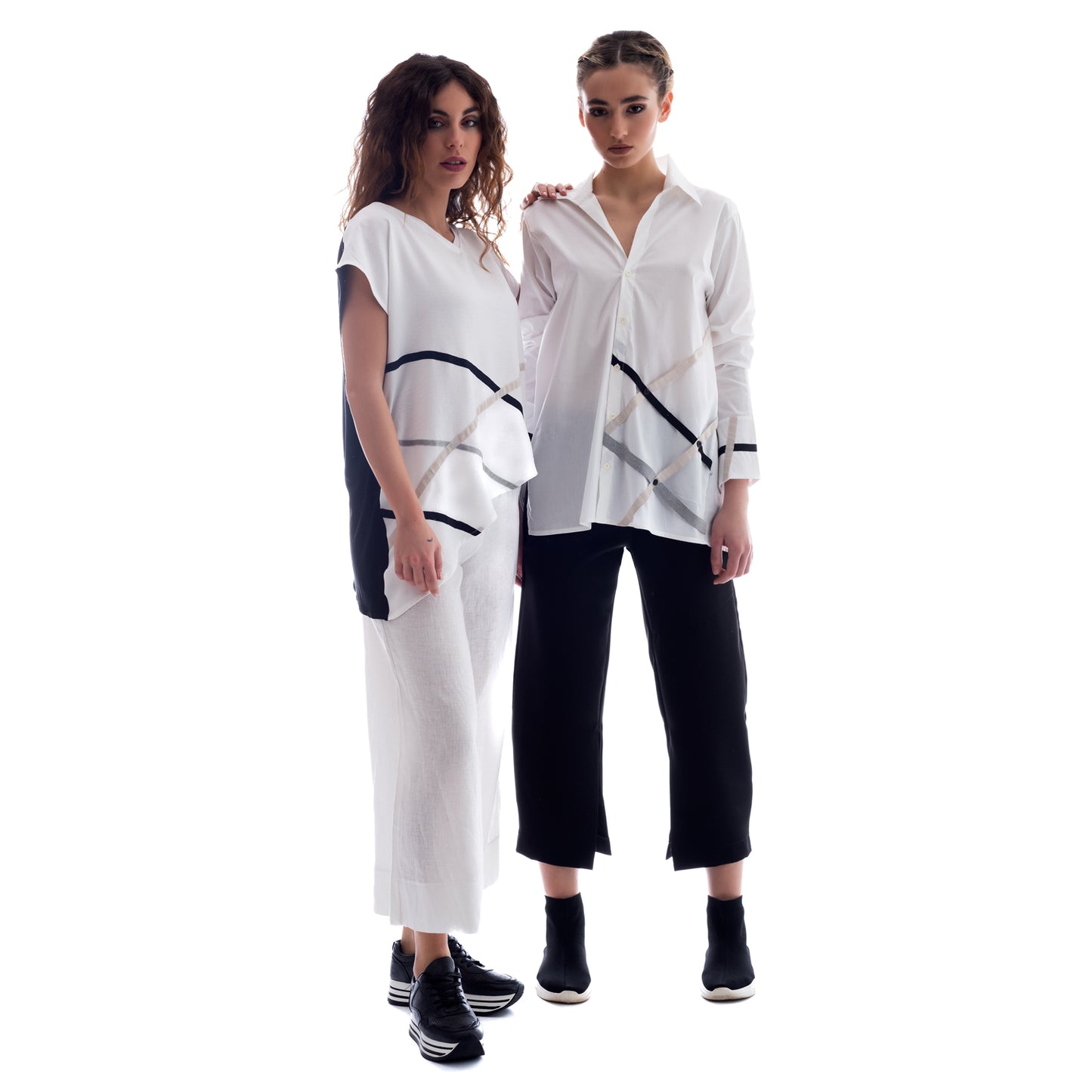 Seva's Asymmetric Shirt: Vibrant Elegance ss.24.se.183