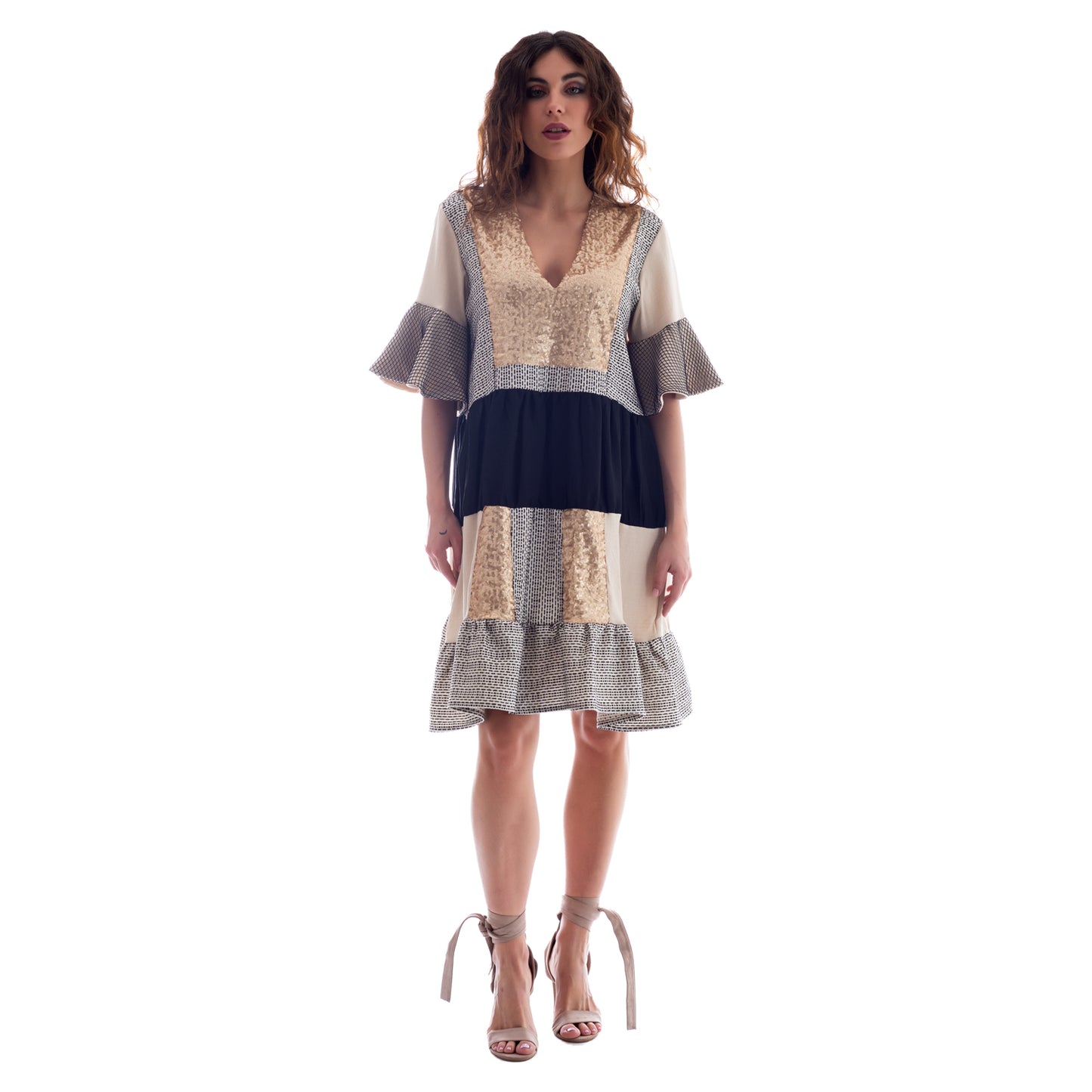 boho babuske short dress ss.24.se.346
