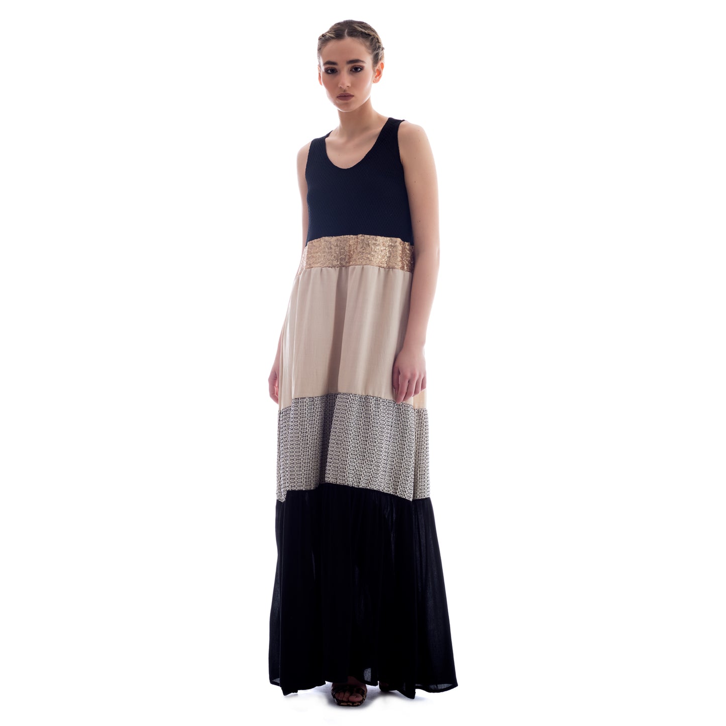 Seva's Multicolored Majesty Maxi Dress ss.24.se.315