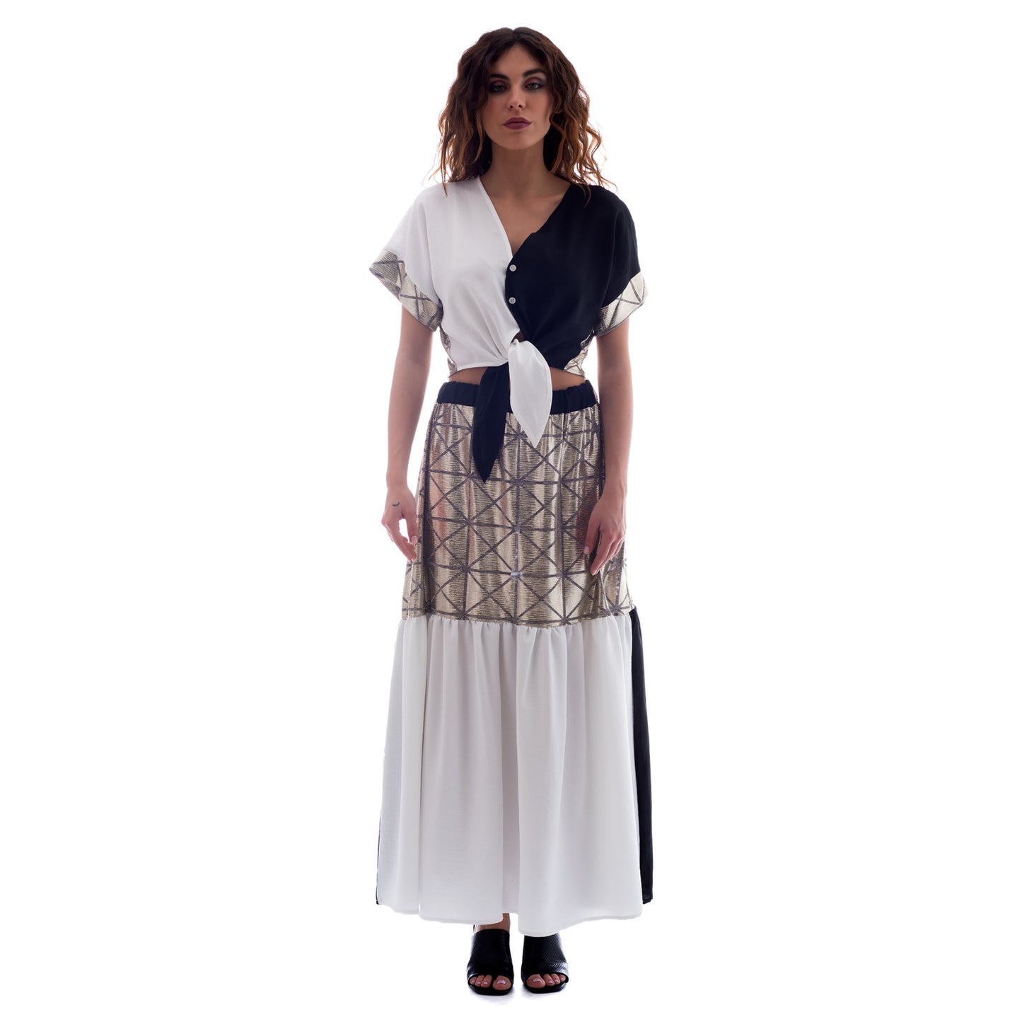Seva's Multicolored Crop Shirt ss.24.se.322