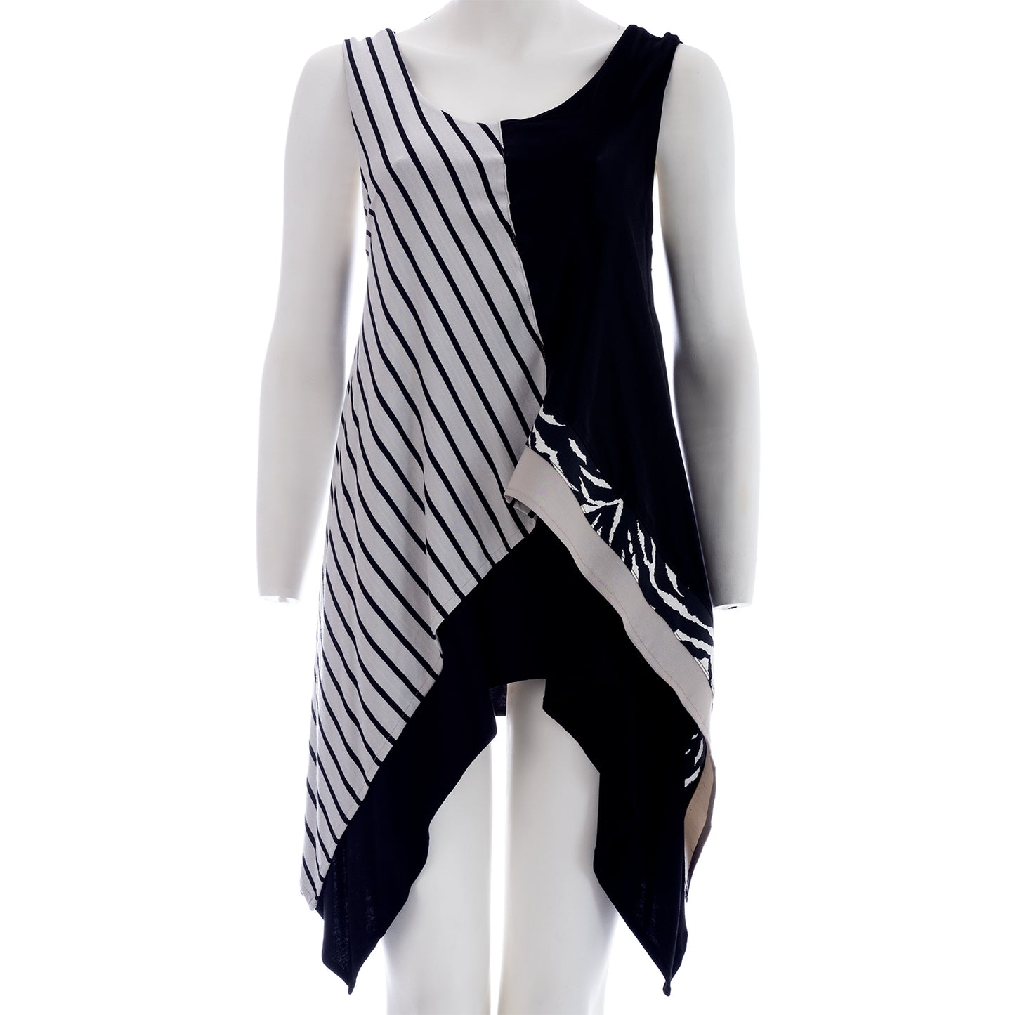 Seva's Striped Asymmetric Tunic ss.24.se.121