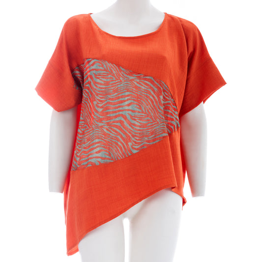 Seva's Printed Asymmetric Tunic: Contemporary Charm ss.24.se.160