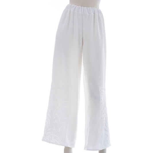 Lace-Embellished Trousers by Seva ss.24.se.199
