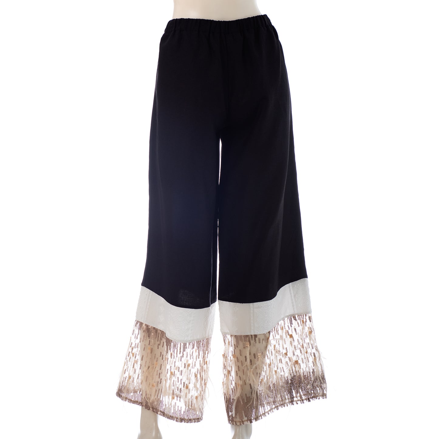 Seva's Elegant Multi-Fabric Pants ss.24.se.242