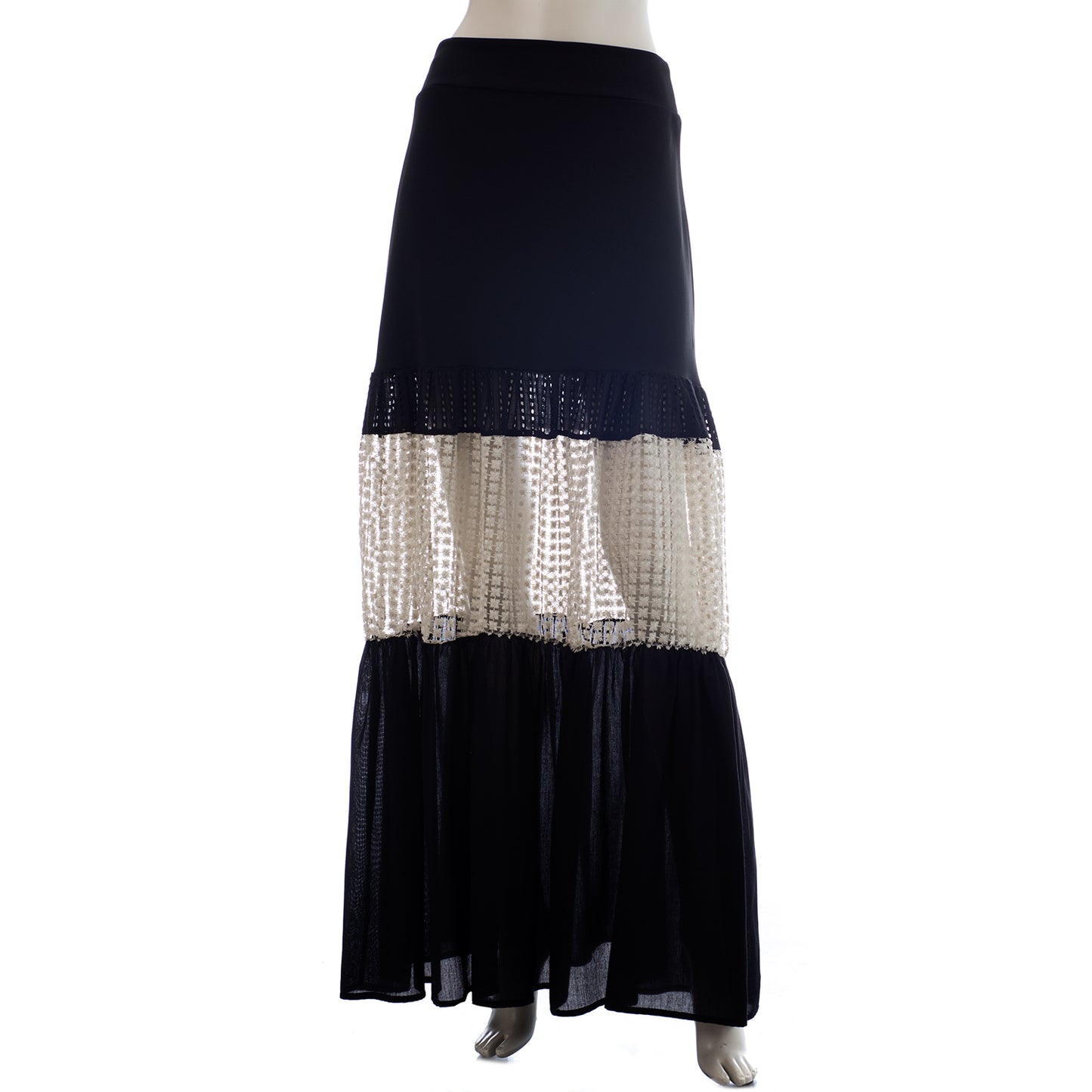 maxi skirt with transparency by Seva ss.24.se.252