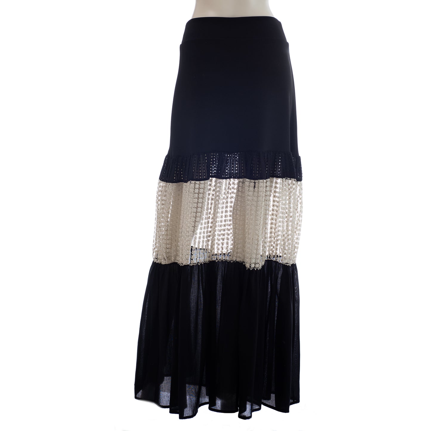 maxi skirt with transparency by Seva ss.24.se.252