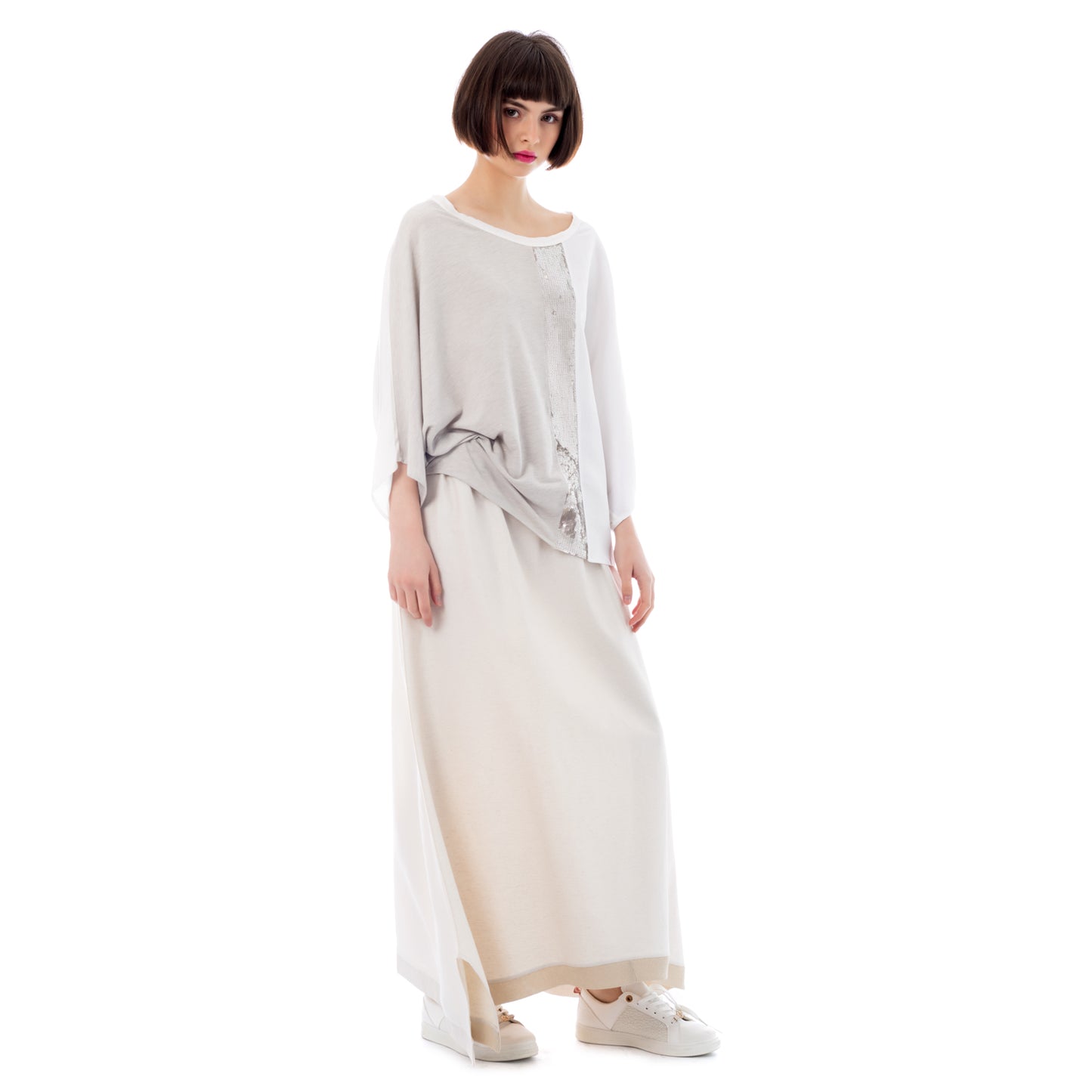 Seva's Multifabric Tunic: Versatile Elegance ss.24.se.138