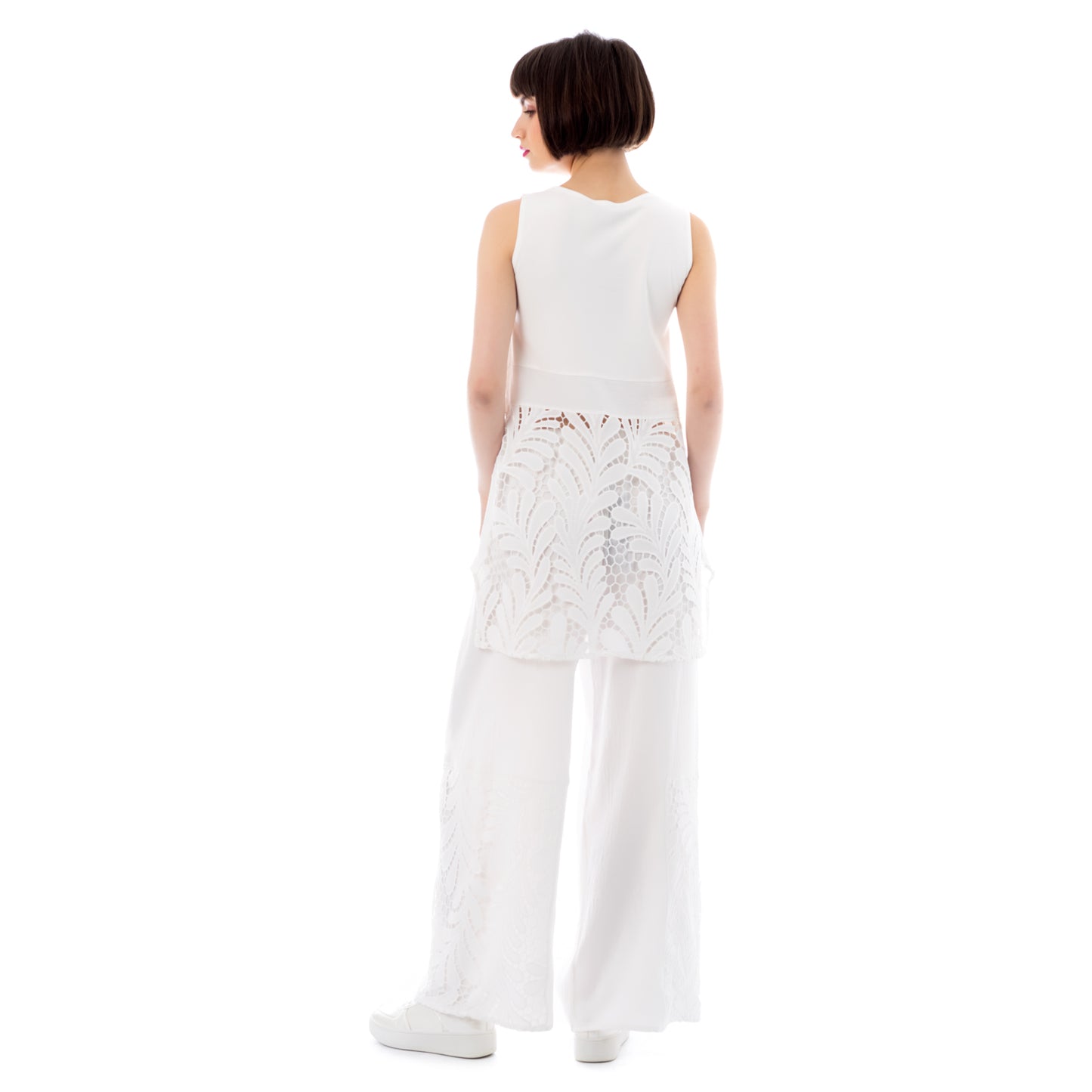 Lace-Embellished Trousers by Seva ss.24.se.199