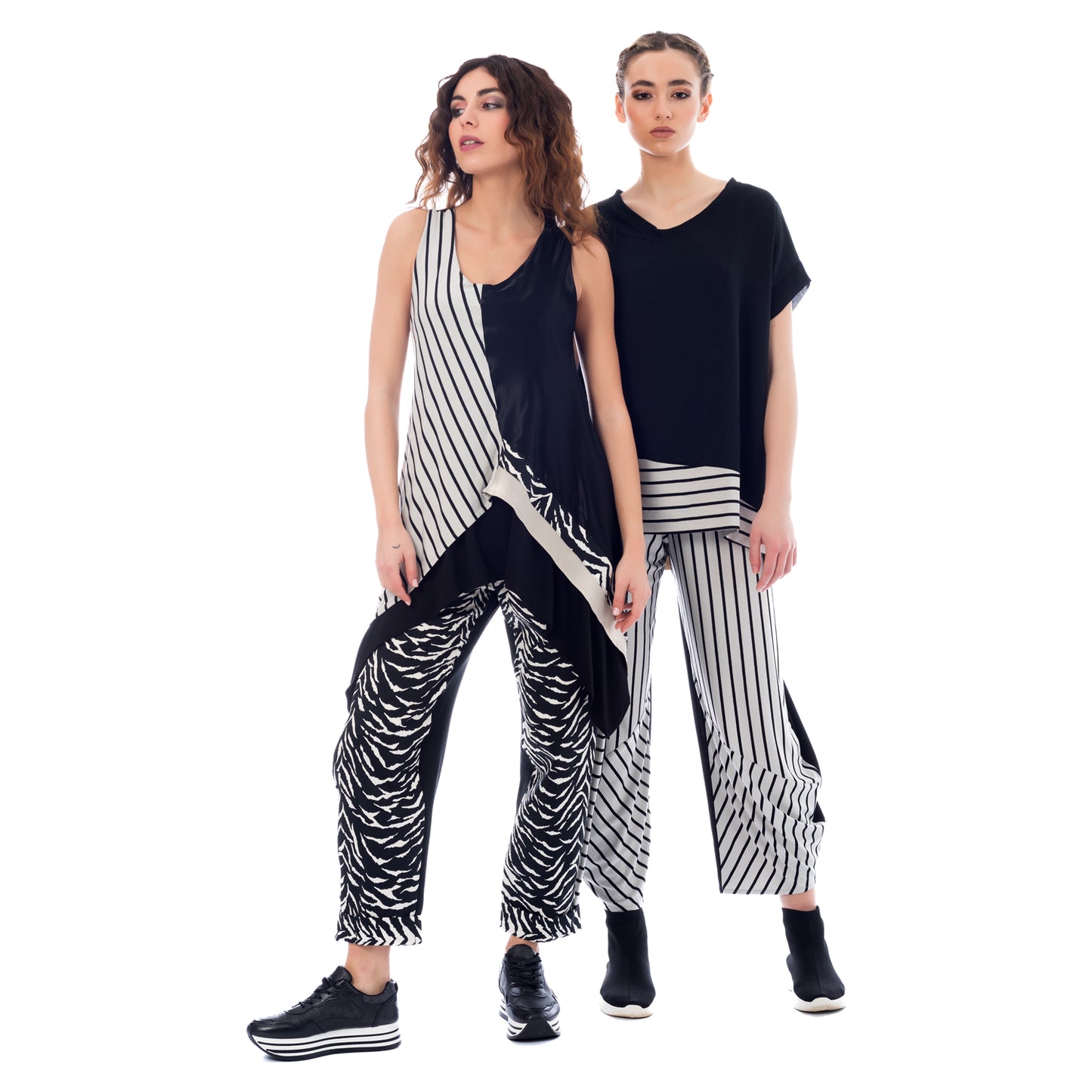 Seva's Striped Asymmetric Tunic ss.24.se.121