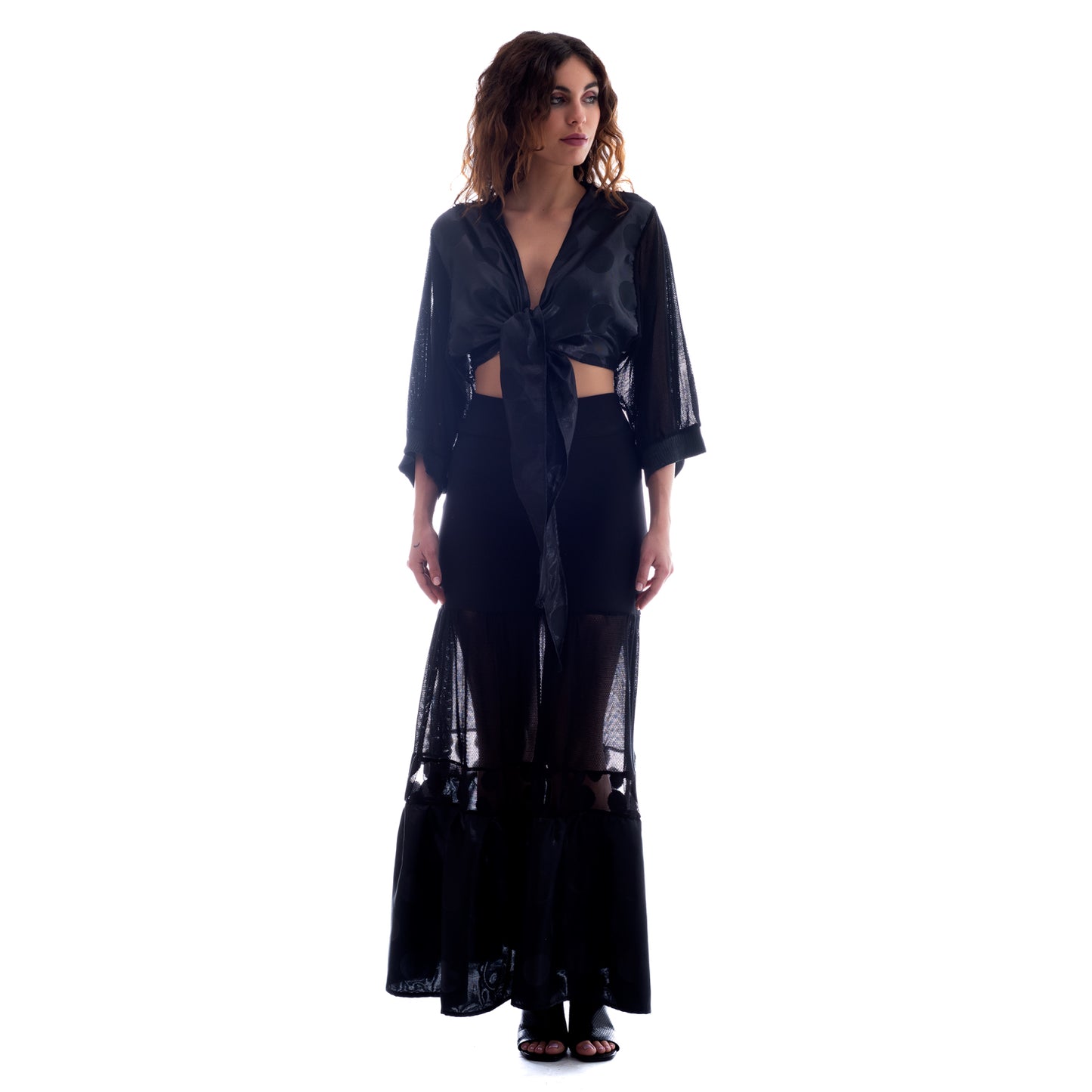 Seva's Luxury Nightfall Maxi Skirt ss.24.se.286