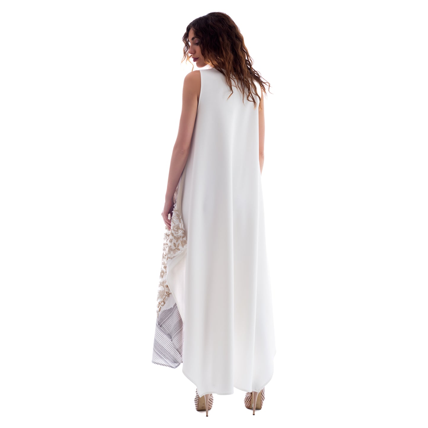 Seva's Asymmetric Maxi Sleeveless Dress ss.24.se.219