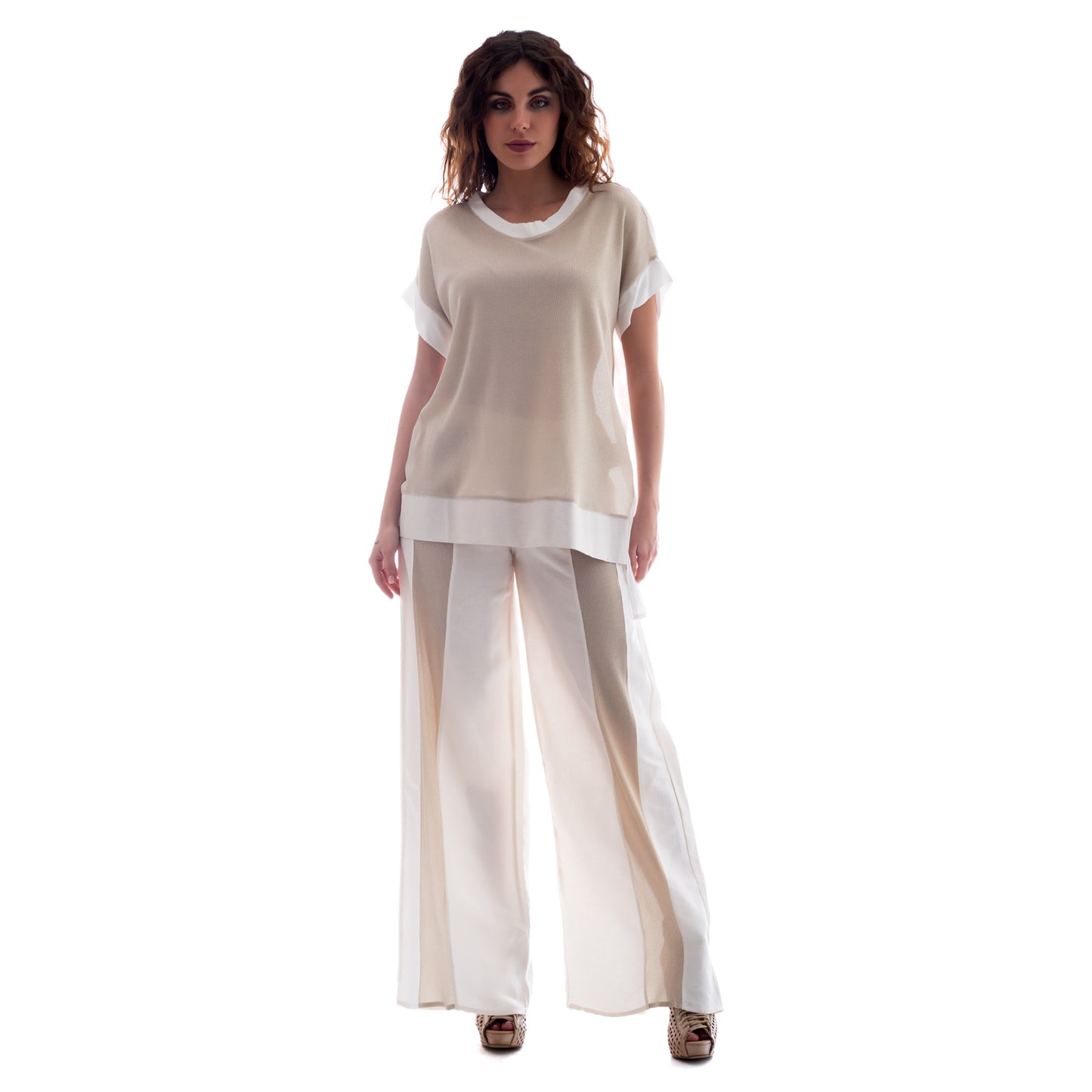 Seva's Two-Tone Tunic: Timeless Contrast ss.24.se.147