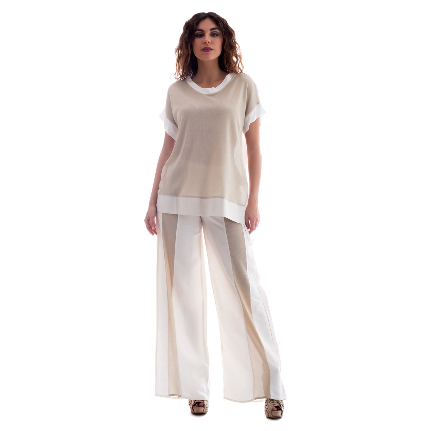 Seva's Two-Tone Tunic: Timeless Contrast ss.24.se.147