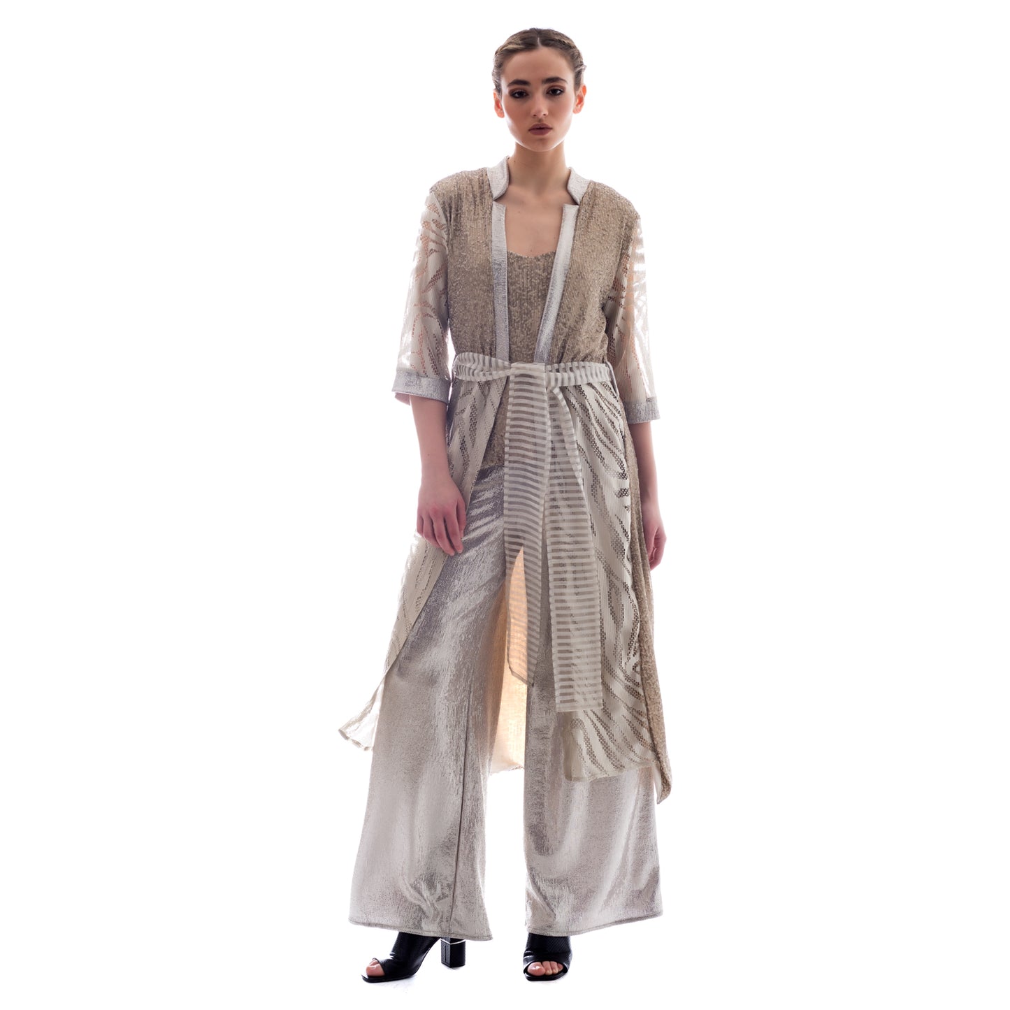 Chic Transparency Midi Crotch long jacket by Seva ss.24.se.253