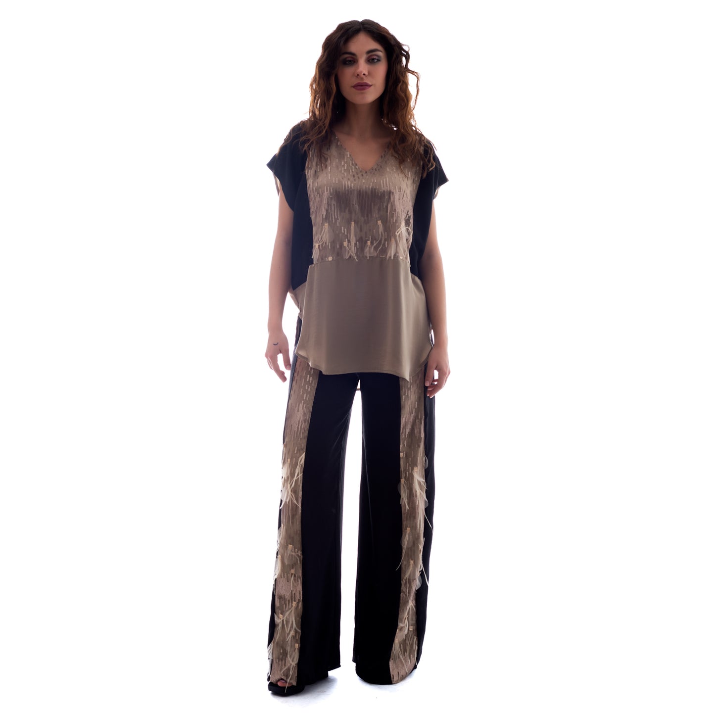 Seva's Dual-Tone Gloss Tunic ss.24.se.240