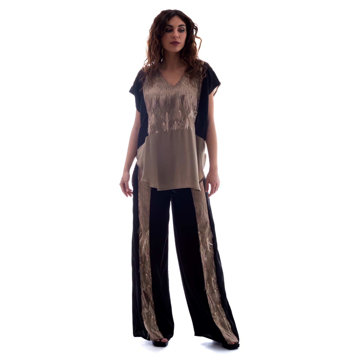 Seva's Dual-Tone Gloss Tunic ss.24.se.240