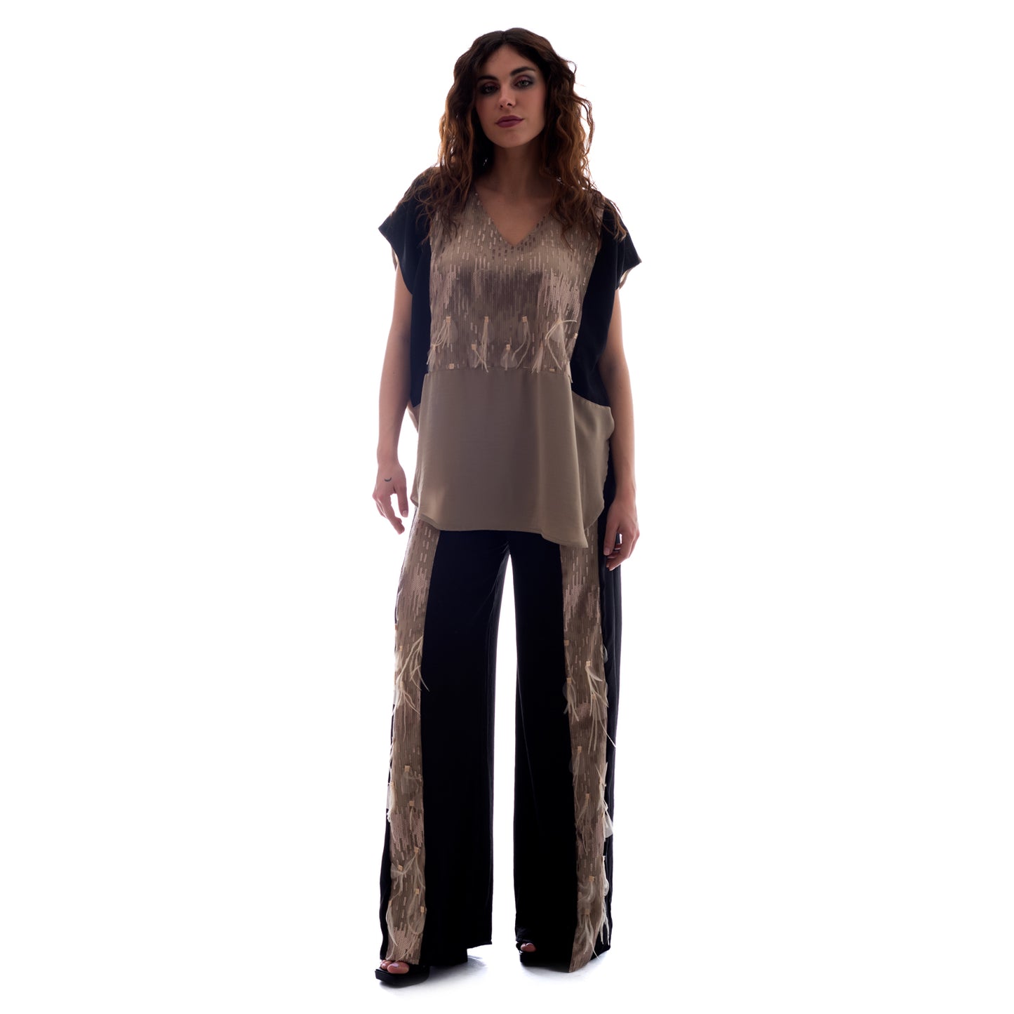 Seva's Dual-Tone Gloss Tunic ss.24.se.240