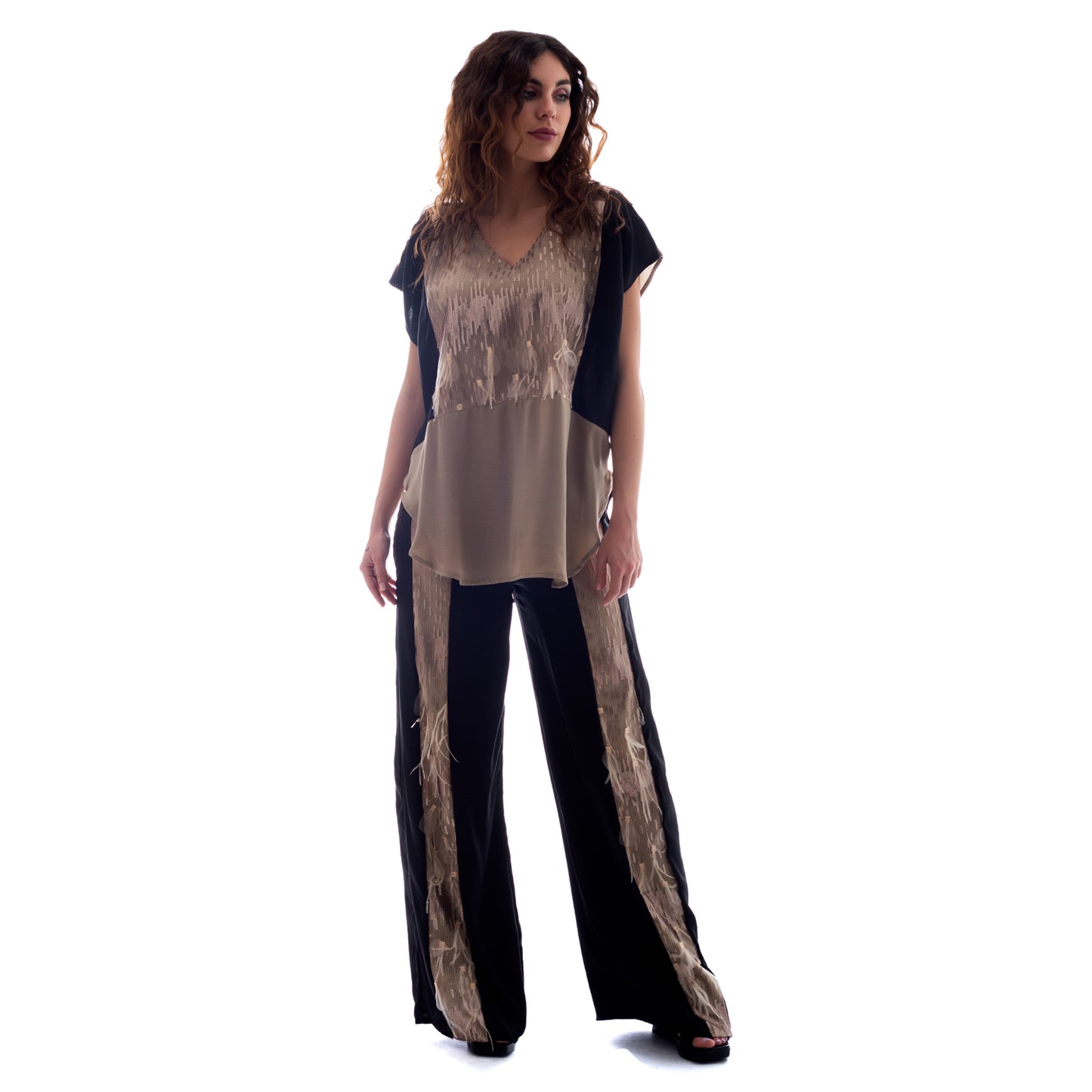 Seva's Dual-Tone Gloss Tunic ss.24.se.240