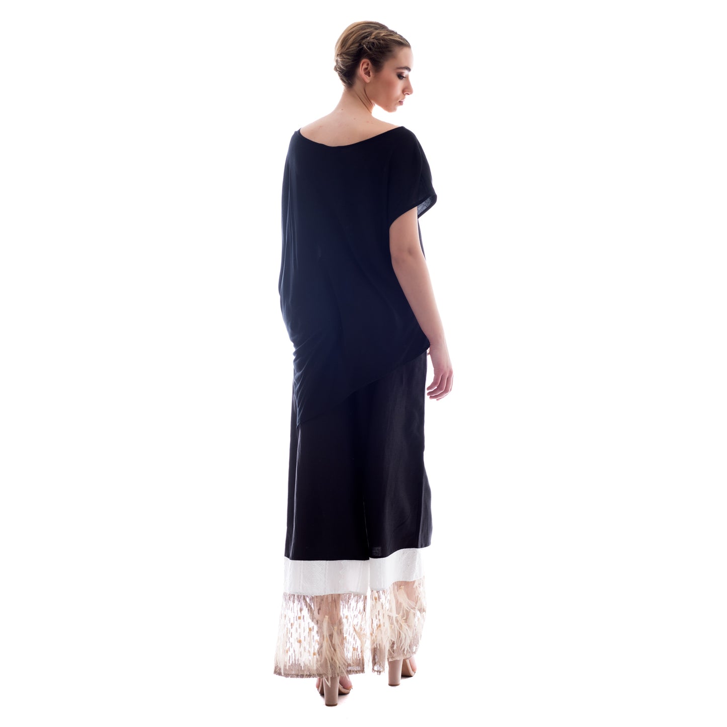 Seva's Elegant Multi-Fabric Pants ss.24.se.242